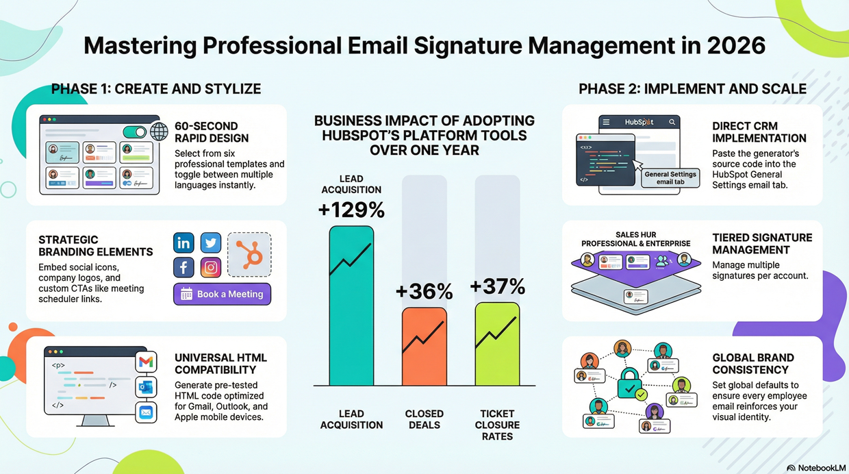 Mastering Email Signature Management in 2026 - Infographic 1240x690
